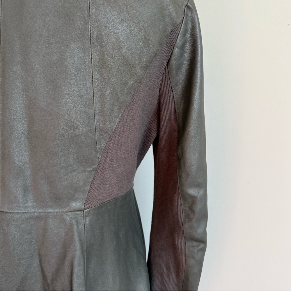 Elie Tahari Lamb Leather Jacket - Picture 5 of 7